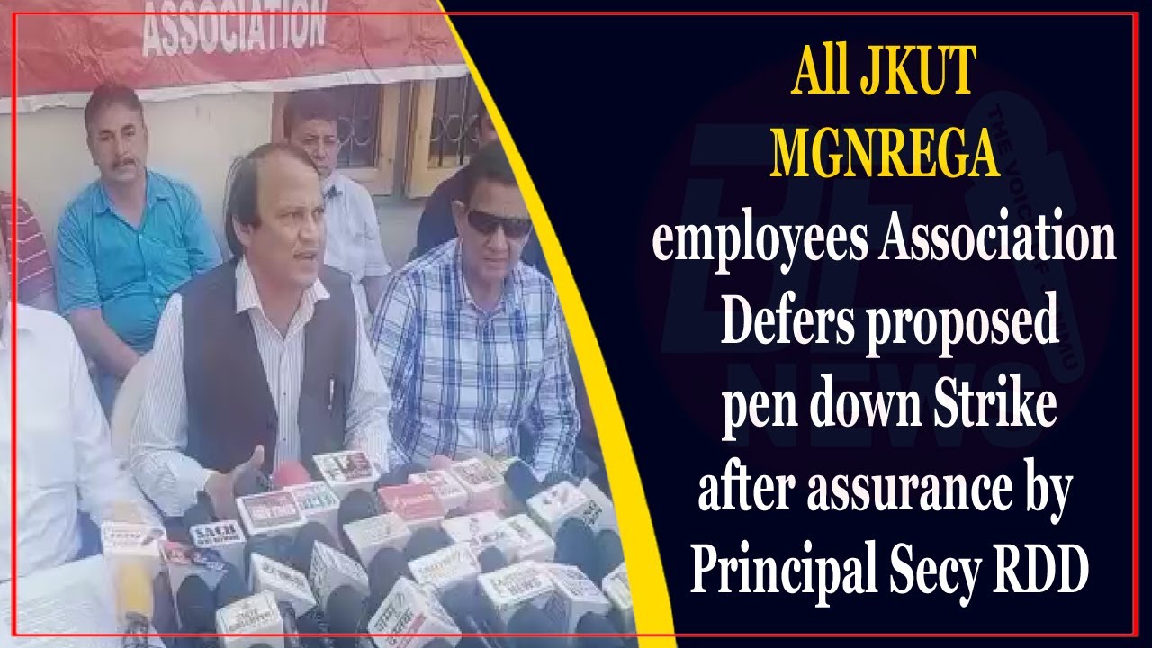All JKUT MGNREGA employees Association Defers proposed pen down Strike