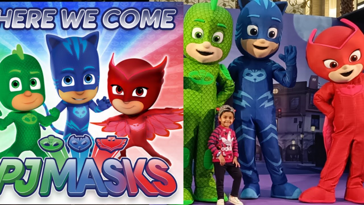 PJ Masks live show in Dubai at Mirdif city center Mall#CatBoy Owlette Gekko#2023