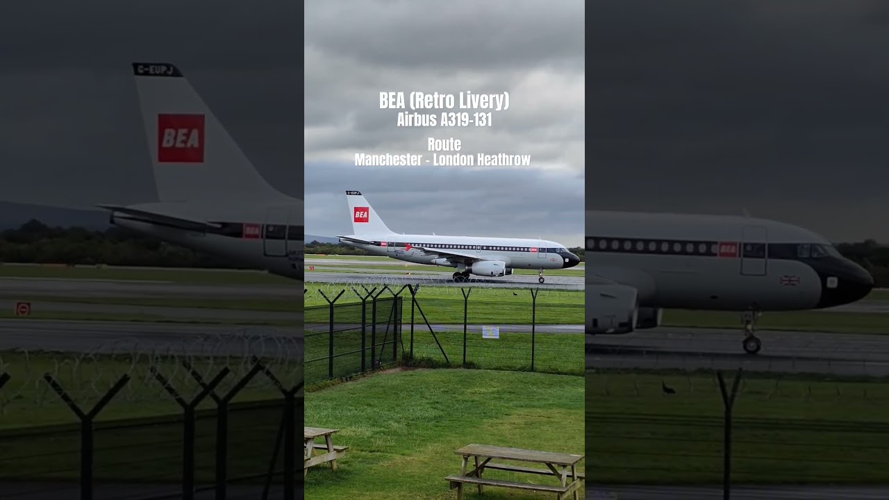 BEA Retro Livery Airbus A319-131 looks absolutely stunning. #plane #planespotting #avgeek #aviation
