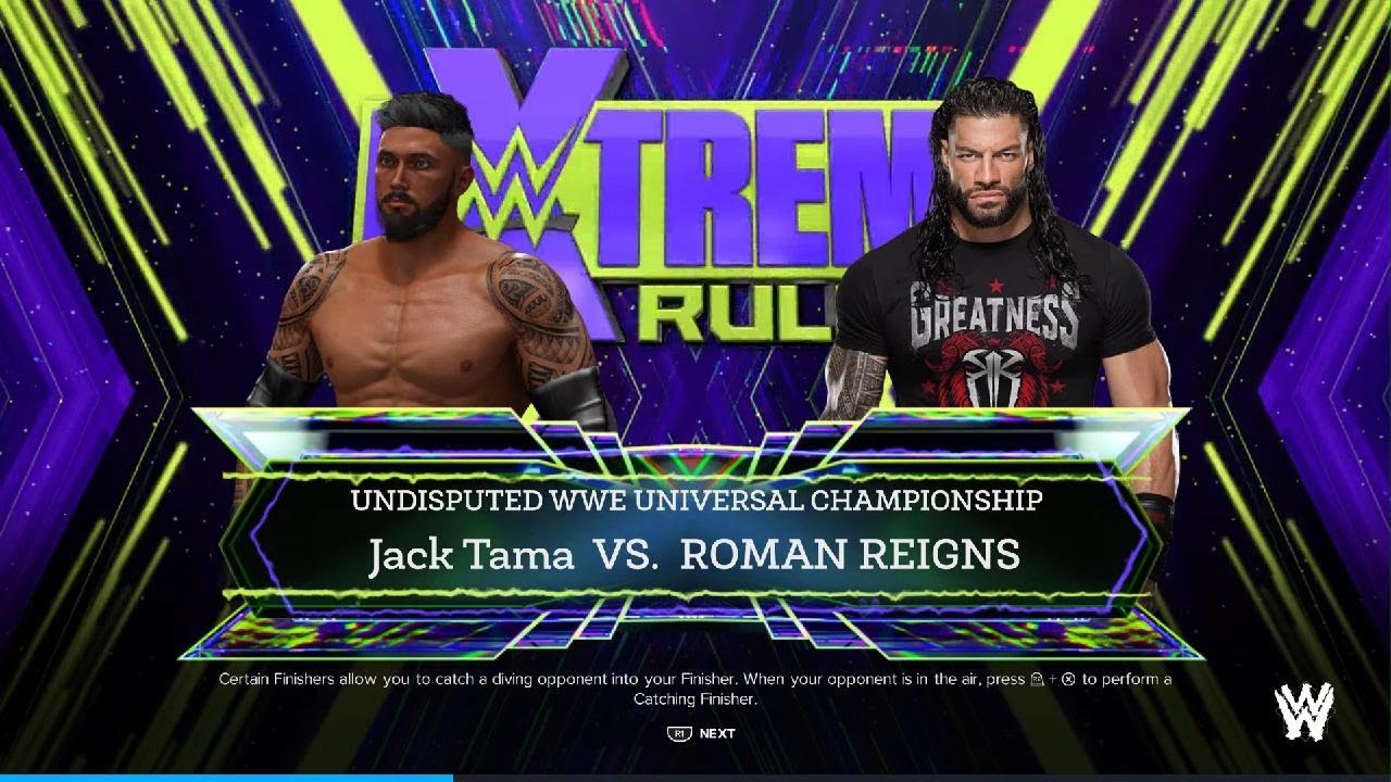 Jack Tama V Roman Reigns Extreme Rules