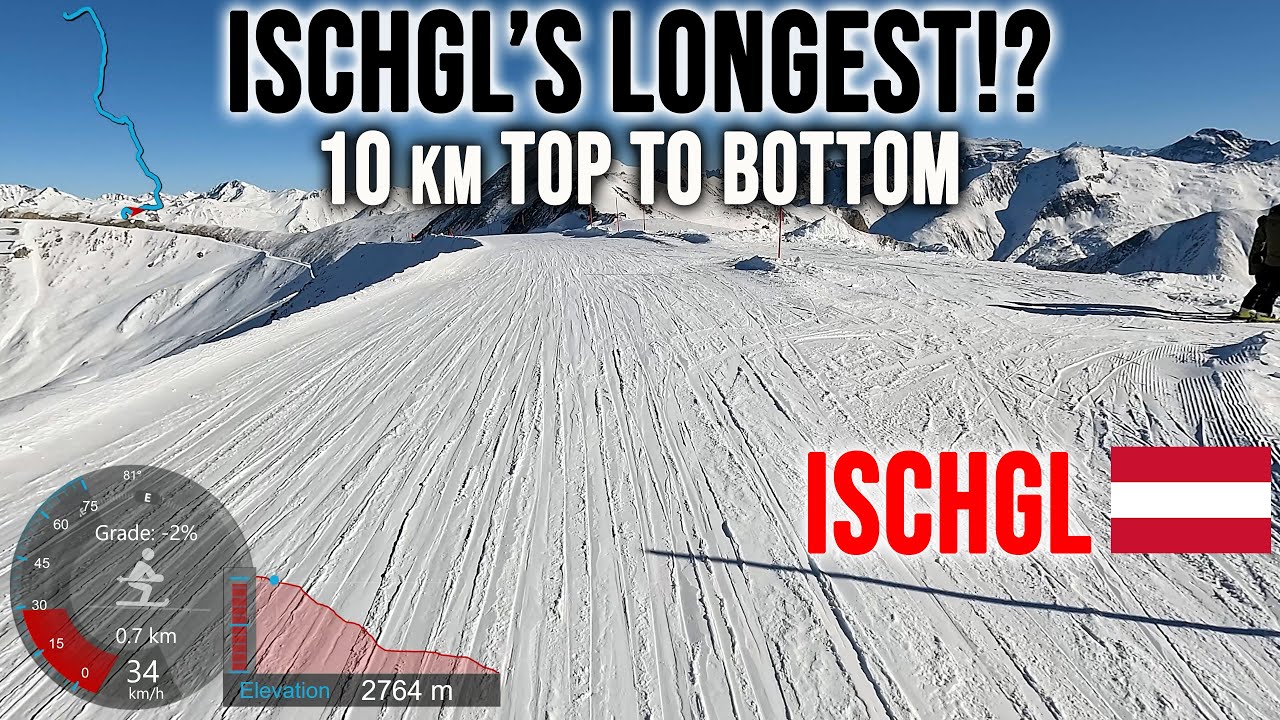 [4K] Skiing Ischgl, Longest!? 10 km Top to Bottom - Palinkopf, Silvretta Arena Austria, GoPro HERO13