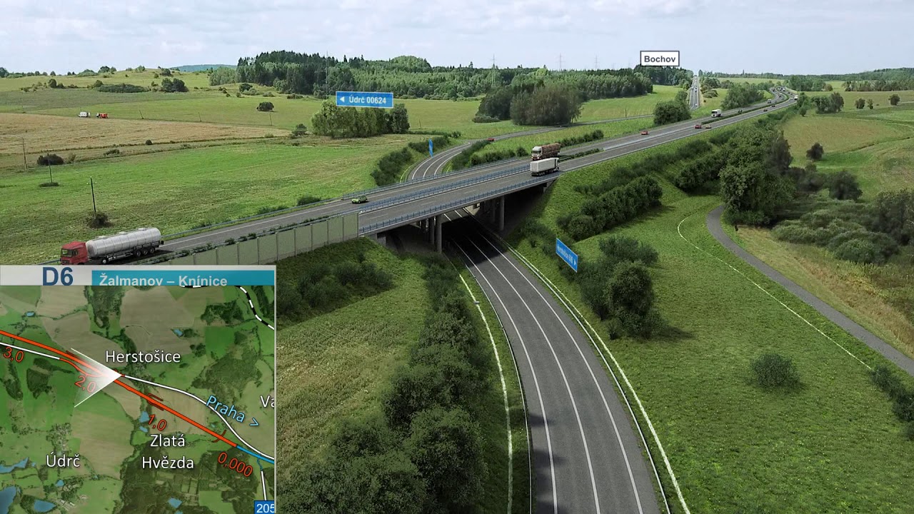 ŘSD ČR - Dálnice D6 Žalmanov - Knínice