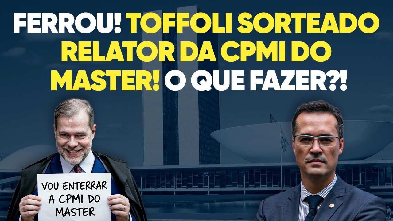 FERROU! Toffoli sorteado relator da CPMI do Master! O que fazer?!