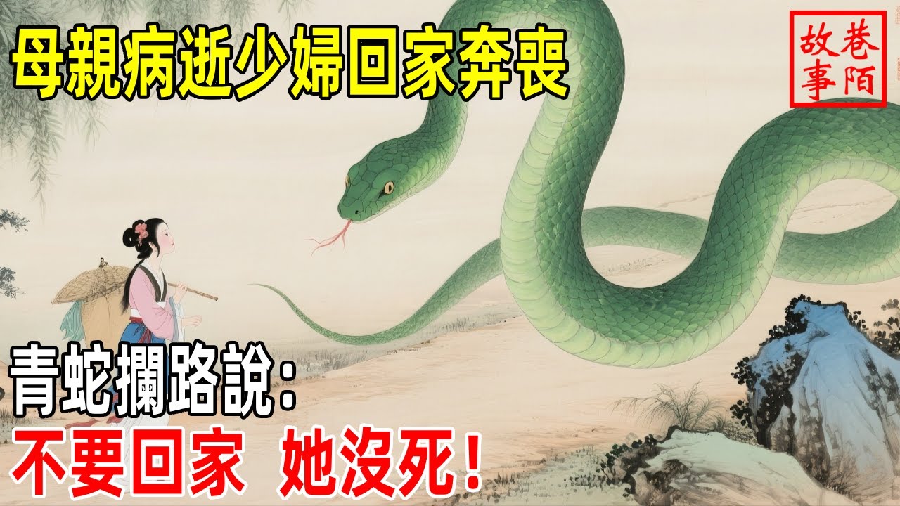 母親病逝少婦回家奔喪，青蛇攔路說：不要回家，她沒死！【巷陌故事會】#故事#民间故事#故事会#民間故事#故事會#温馨故事#民间传统故事