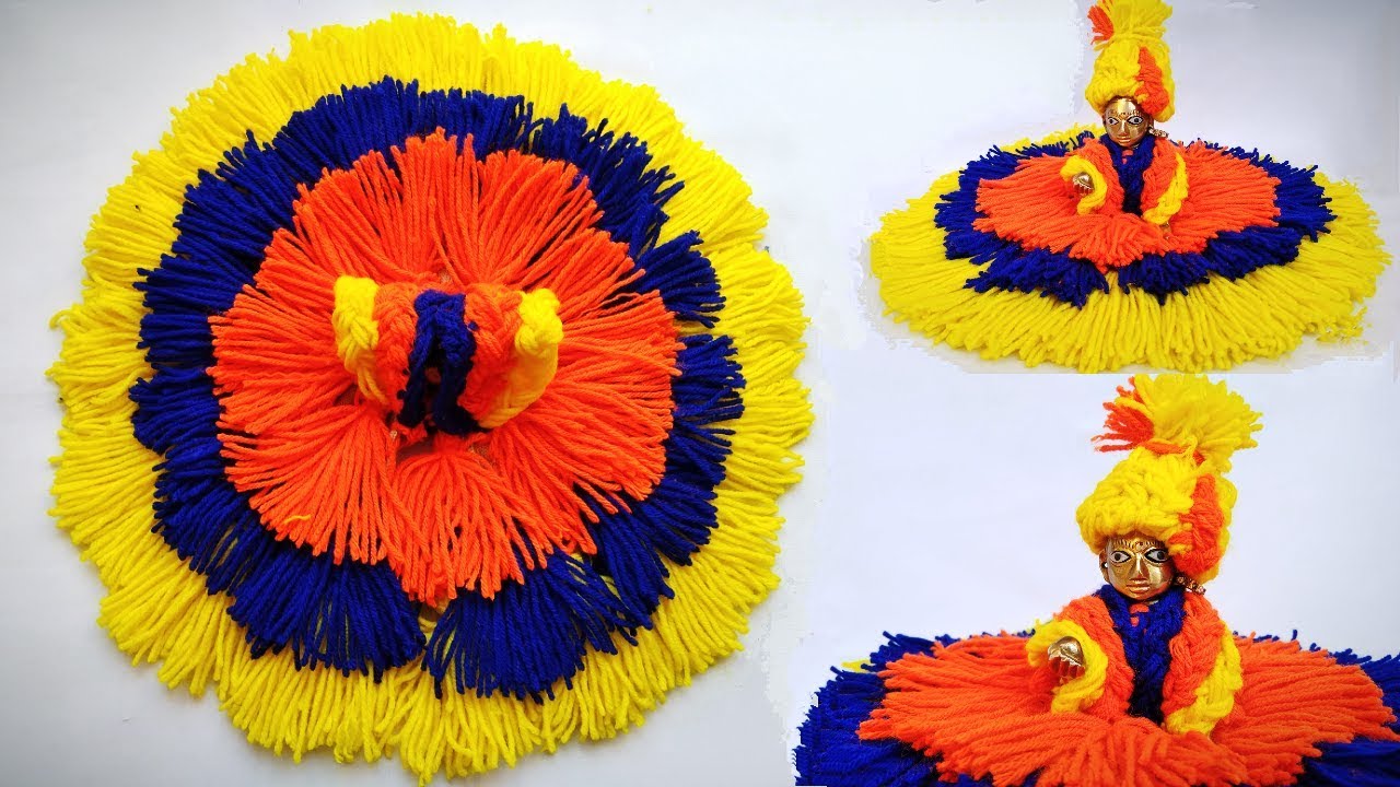 Very Easy Winter/woolen dress for laddu gopal without knitting/bunai step by step