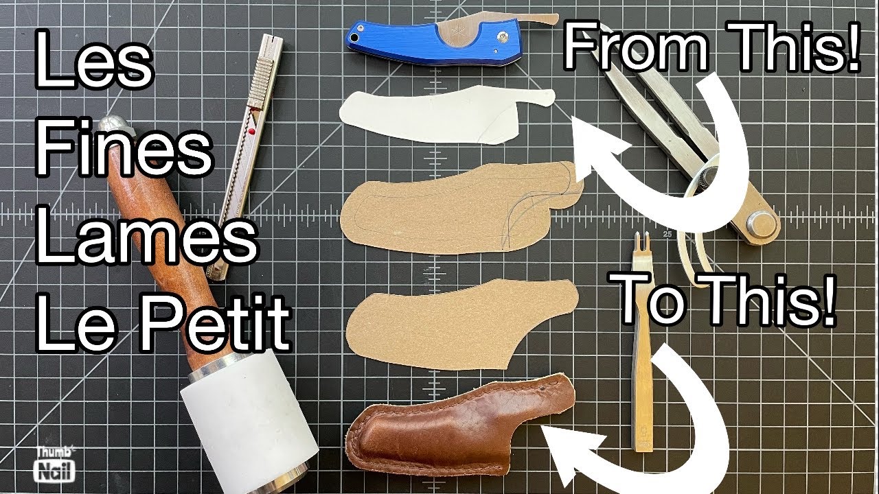 Making a leather case for a Les Fines Lames Le Petit cigar cutter. #asmr #leather