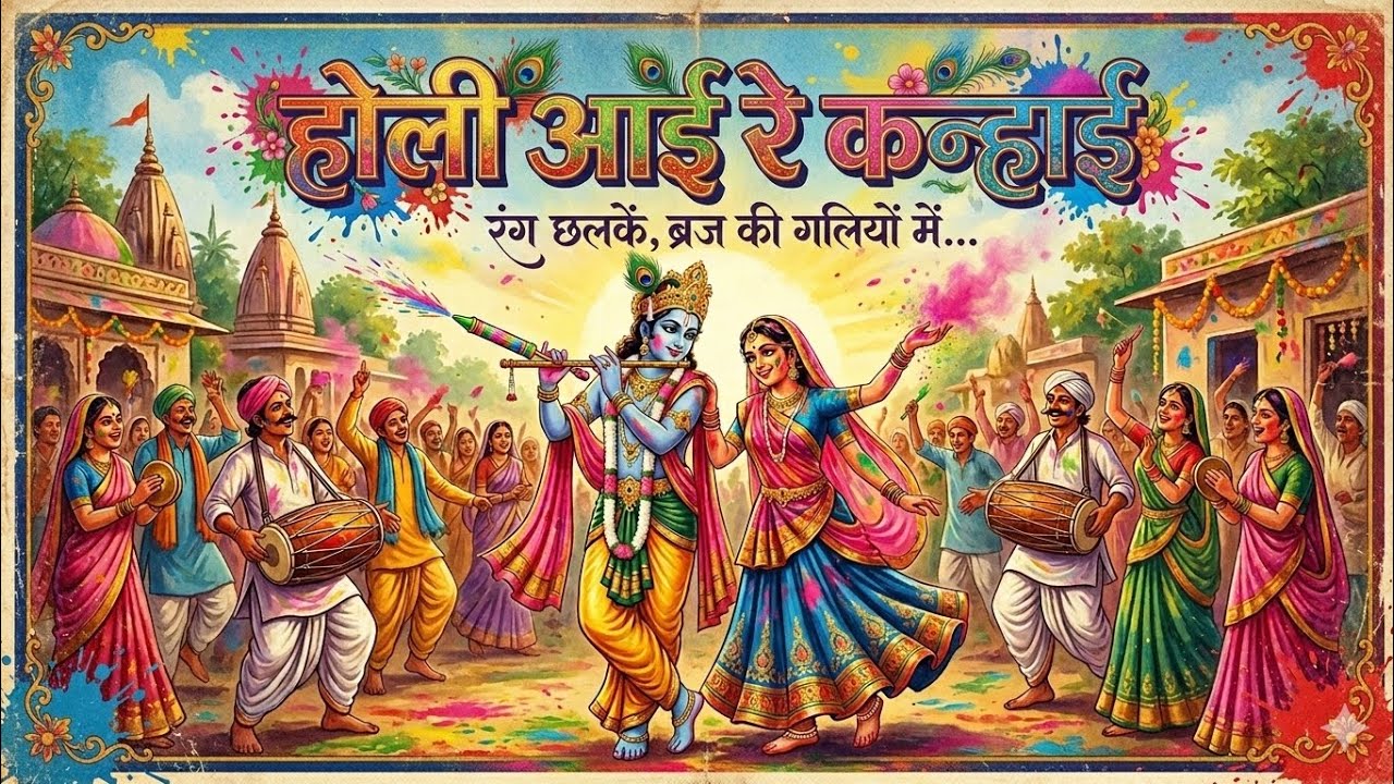 होली आई रे कन्हाई 🌸 Radha Krishna Traditional Holi Song | Braj Ki Holi |Classic Style Holi Geet 2026