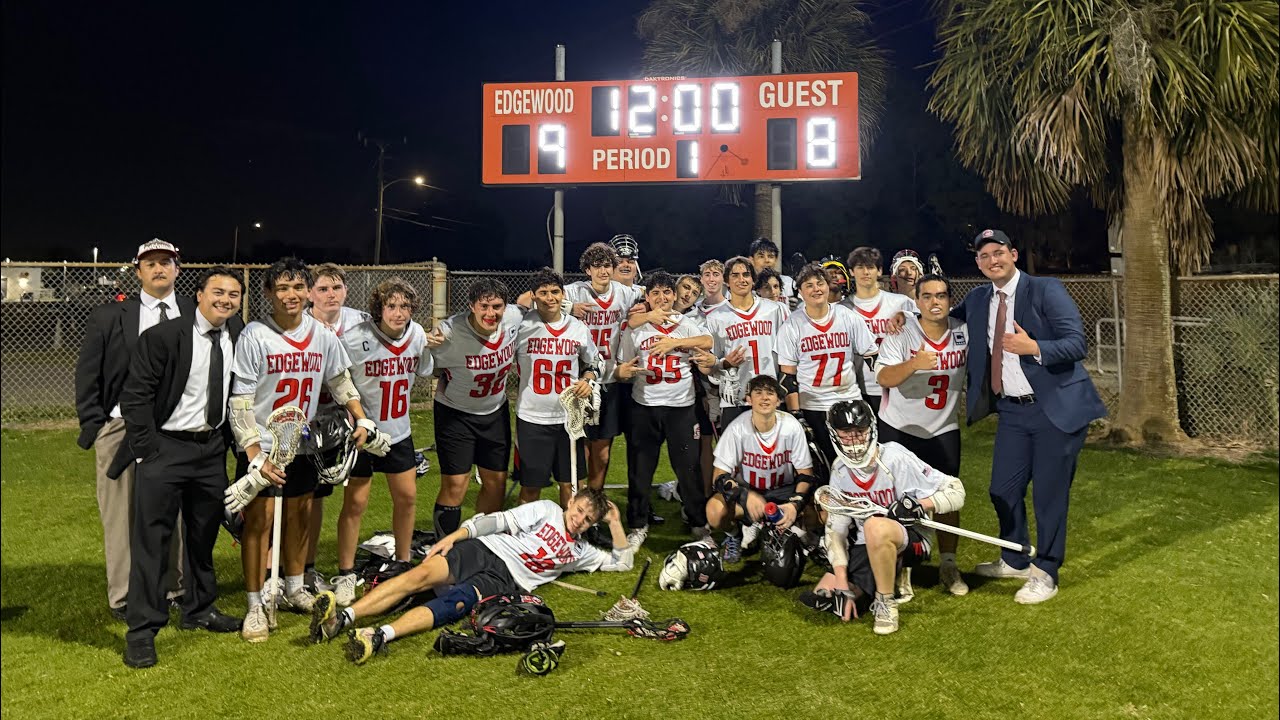 Edgewood boys lacrosse won in overtime against Westshore! 🥍