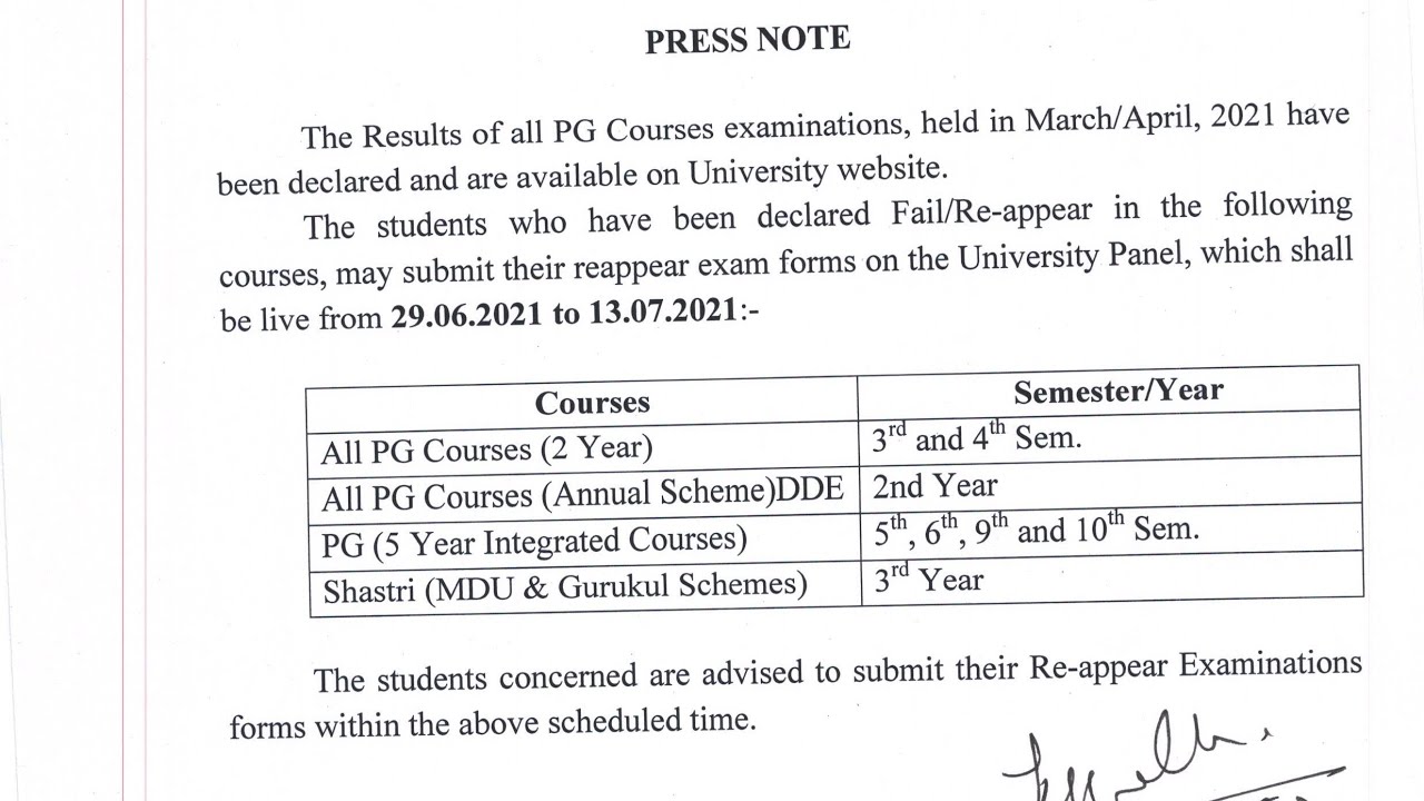 MDU Latest Update 2021 || MDU Latest News 2021 || MDU Exam Update 2021 || MDU Exam Notice 2021