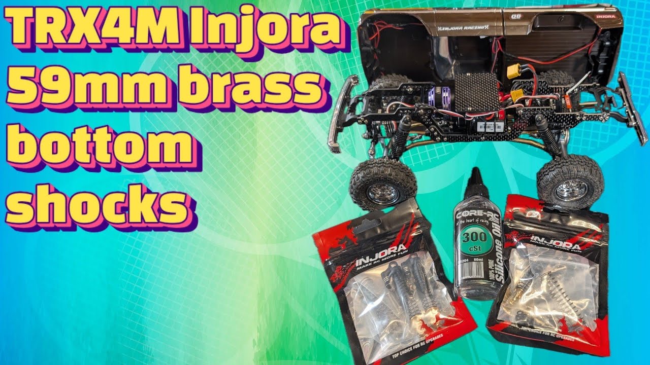 Traxxas TRX4M Ford F150 INJORA INJORA Масляные амортизаторы с длинной резьбой 59 мм и латунными н...