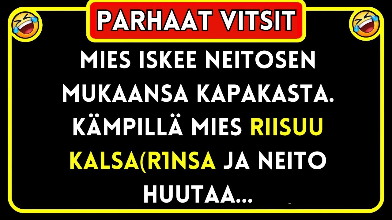 Vitsi päivässä 😂 Mies Iskee Neitosen Mukaansa Kapakasta… Parhaat Vitsit!