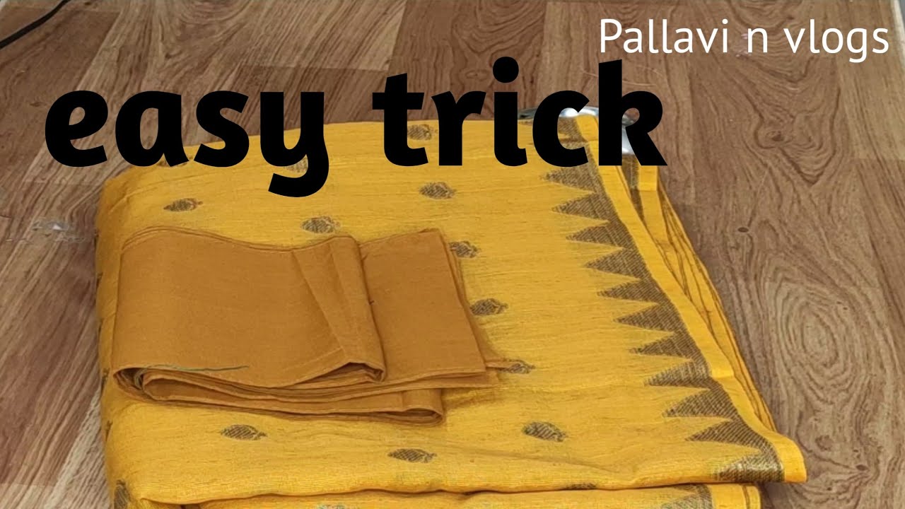 സാരി ഫാൾ വയ്ക്കേണ്ട ട്രിക്ക്|| saree fall ready in 5 minutes|| Pallavi n vlogs
