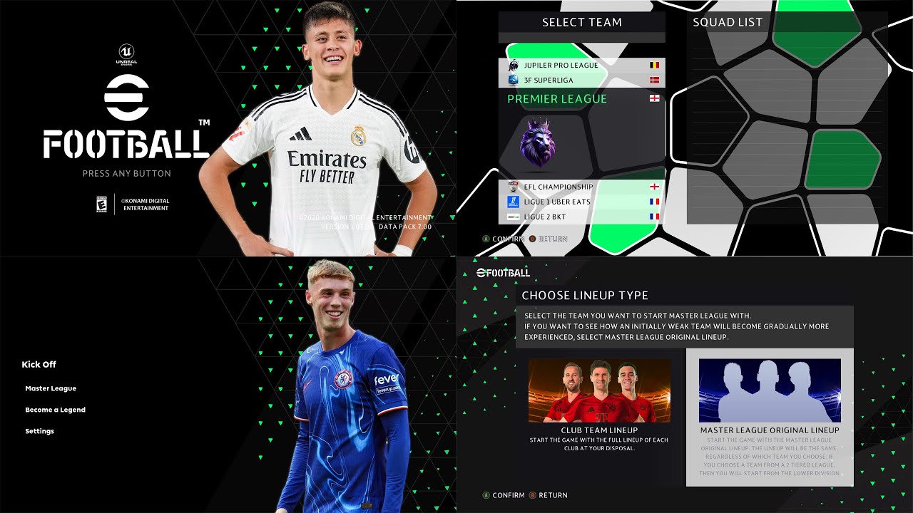 New Menu Server eFootball x EA Sports FC25 + UI Colors - PES 2021 & Football Life 2025