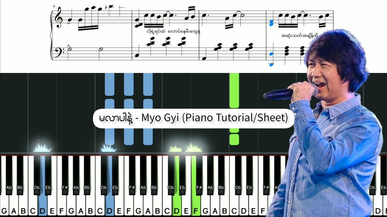 မလာပါနဲ့ - Myo Gyi (Piano Tutorial/Sheet)