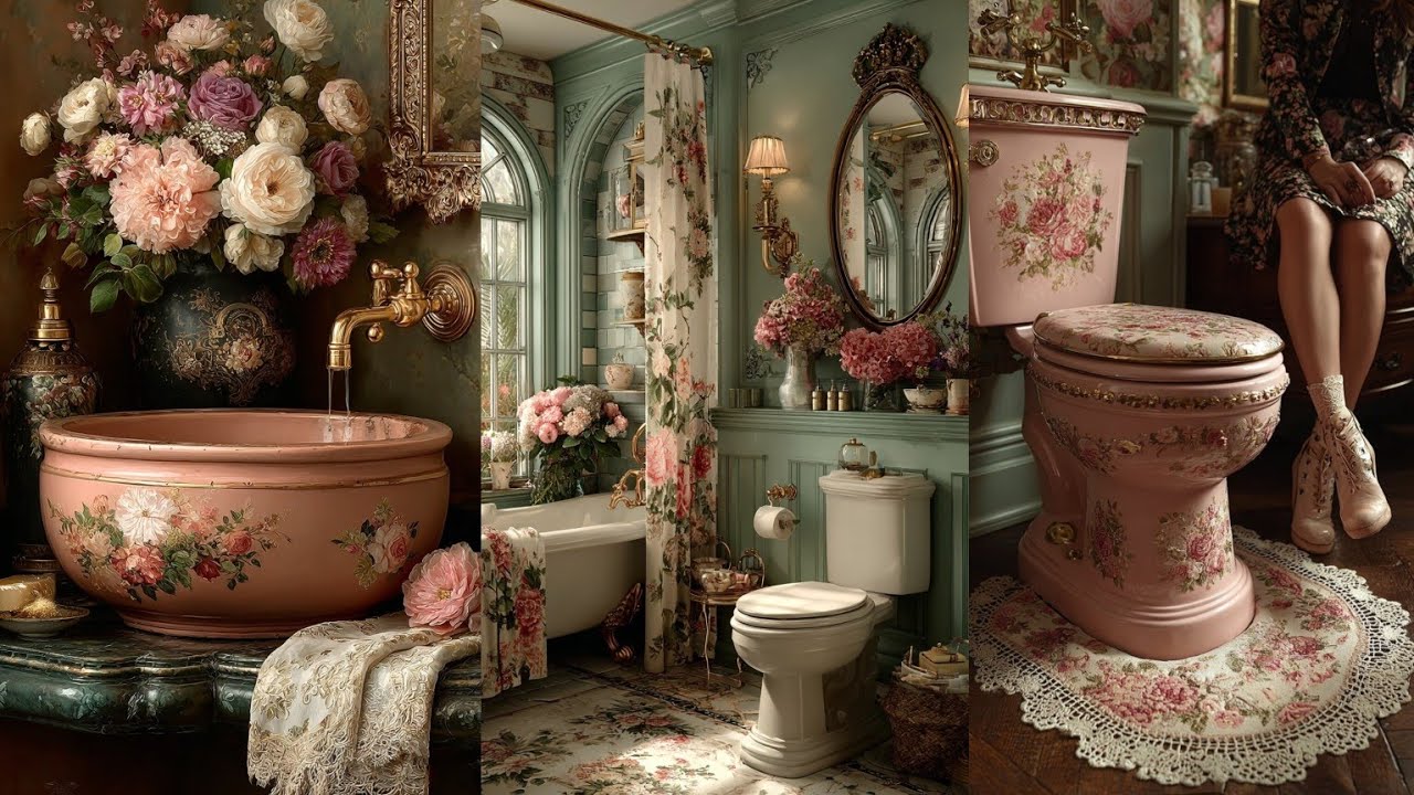 🌸 DECORATING a SMALL BATHROOM Into a Shabby Chic Sanctuary | Cozy Vintage Inspiration HOME DECOR