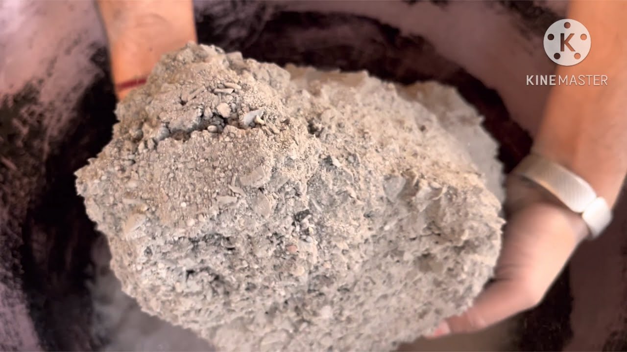 Gritty black sand stone dry water crumbling #oddlysatisfying 