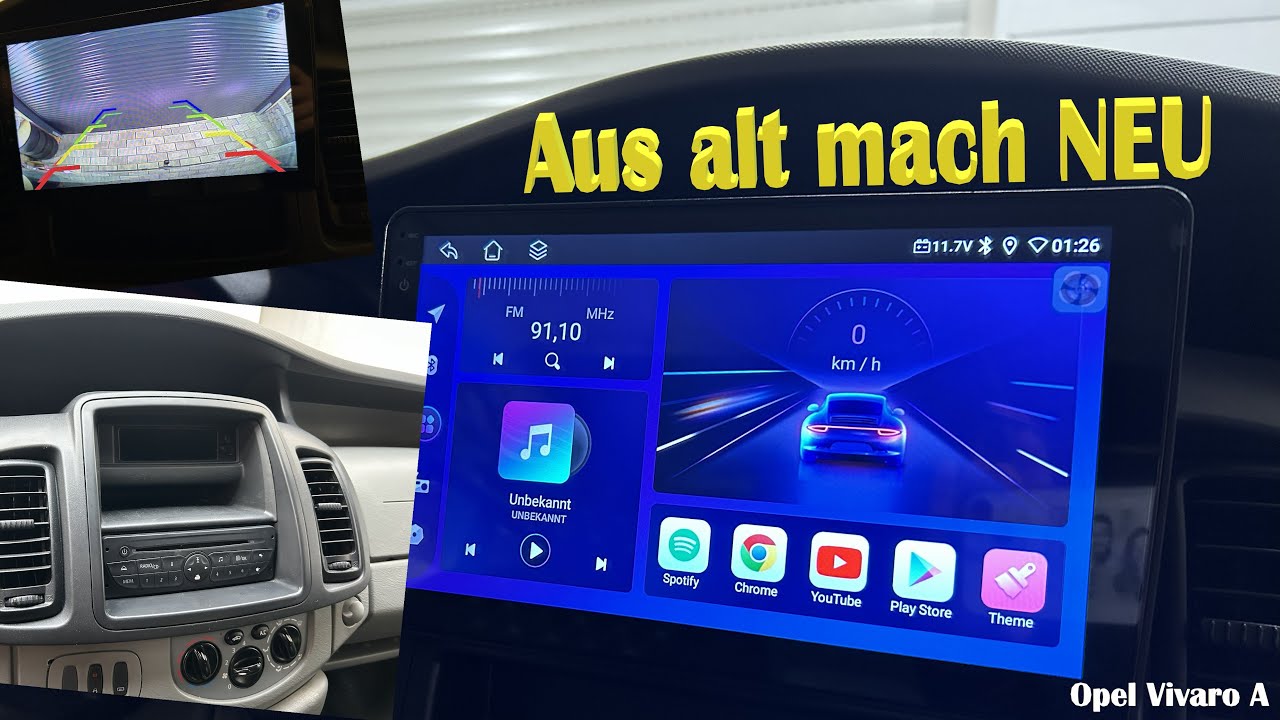 Junsun Android Autoradio  📻  mit  Rückfahrkamera 🎥 einbauen  Opel Vivaro A #campervan