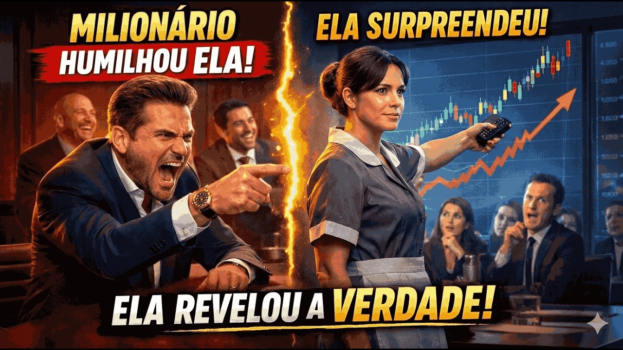 Milionário Humilhou a Faxineira na Reunião… Até Ela Revelar Algo Que Parou a Sala.