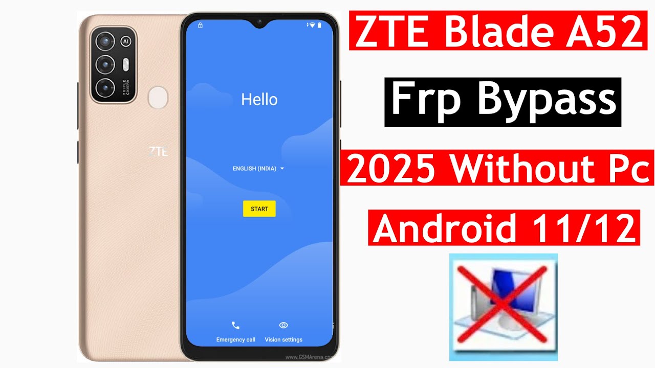ZTE Blade A52 Frp Bypass || Zte blade a52 frp unlock without pc || Zte blade Frp Unlock 2025