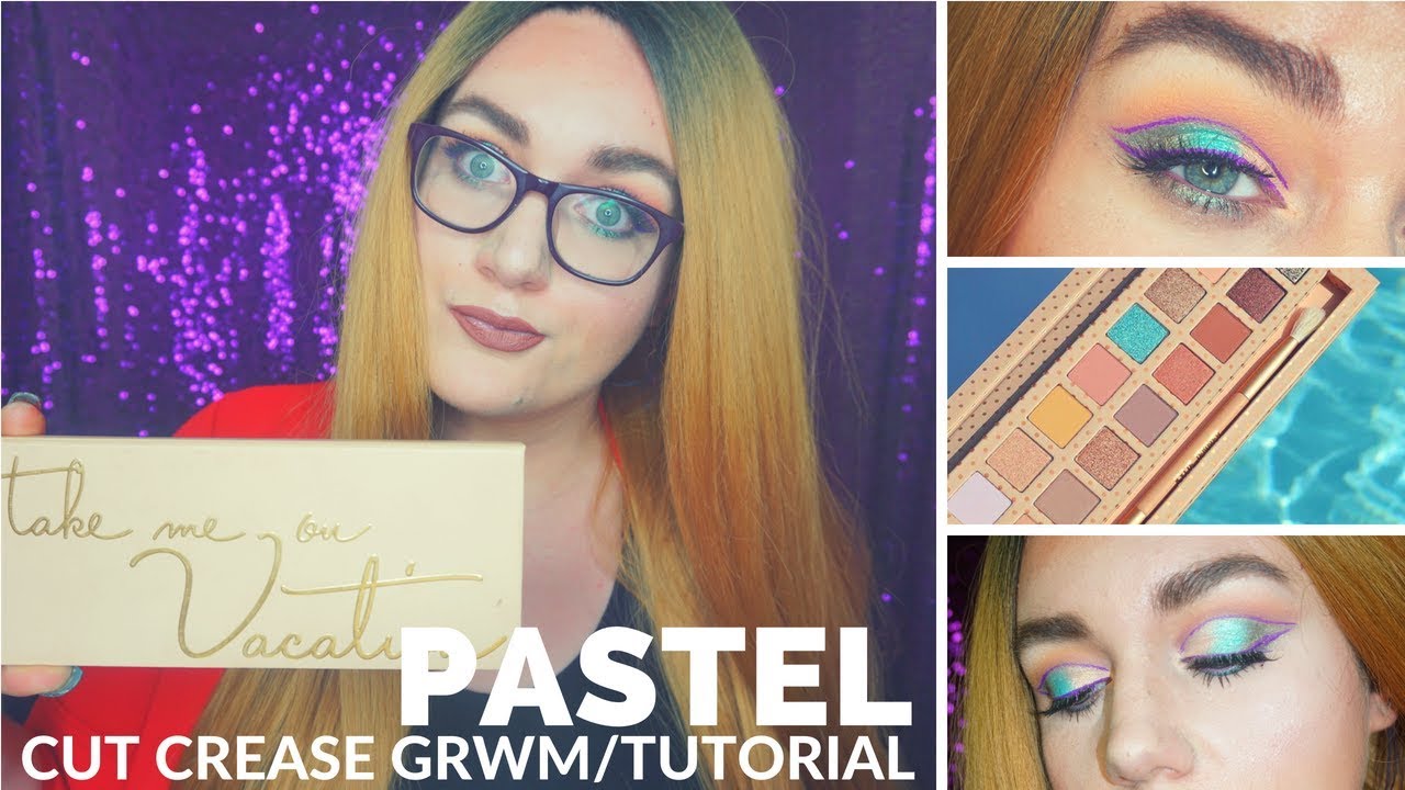 Pastel cut crease GRWM!
