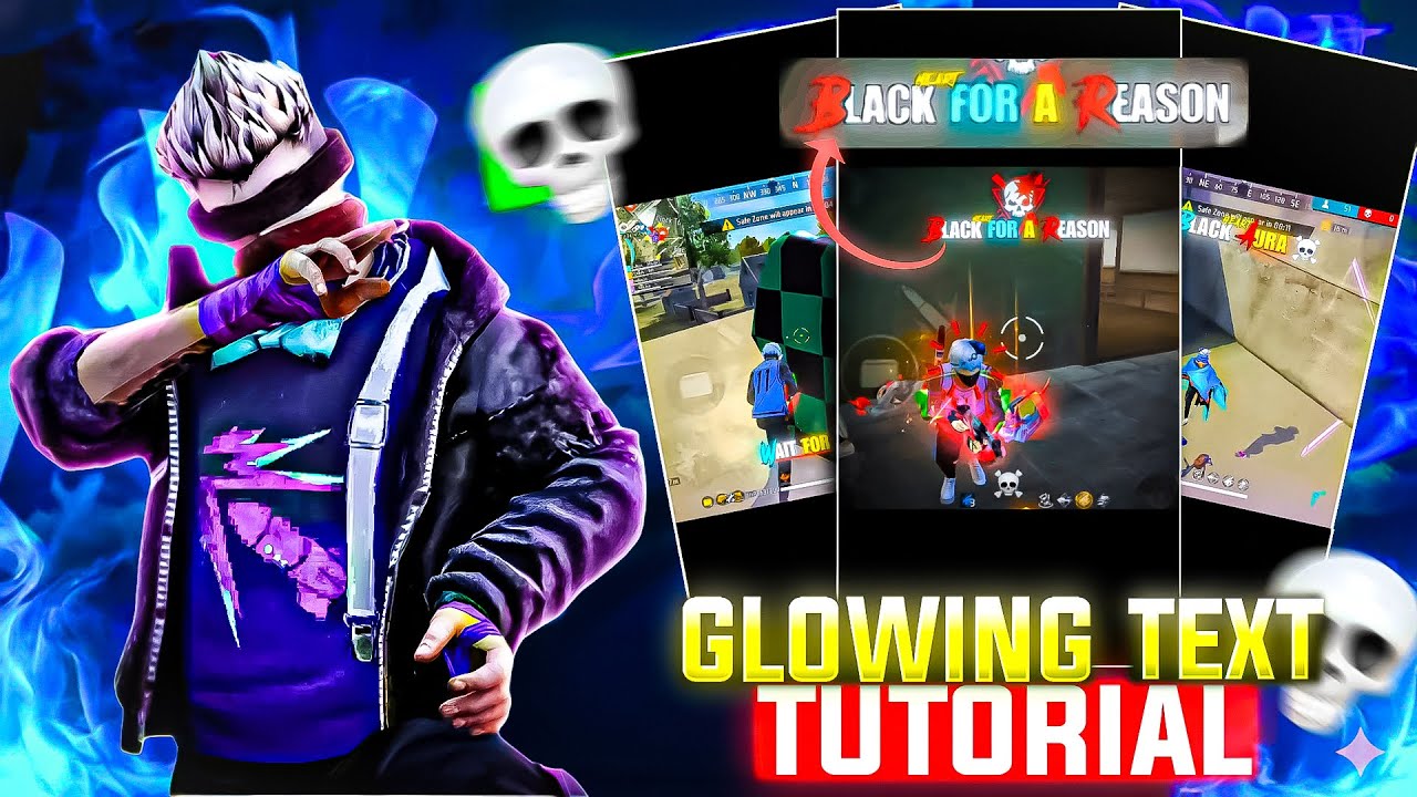 Glowing Text Tutorial 🔥 Like @PGL_DRKRAI77 and @BlackHeartFF | Free fire red and white text tutorial
