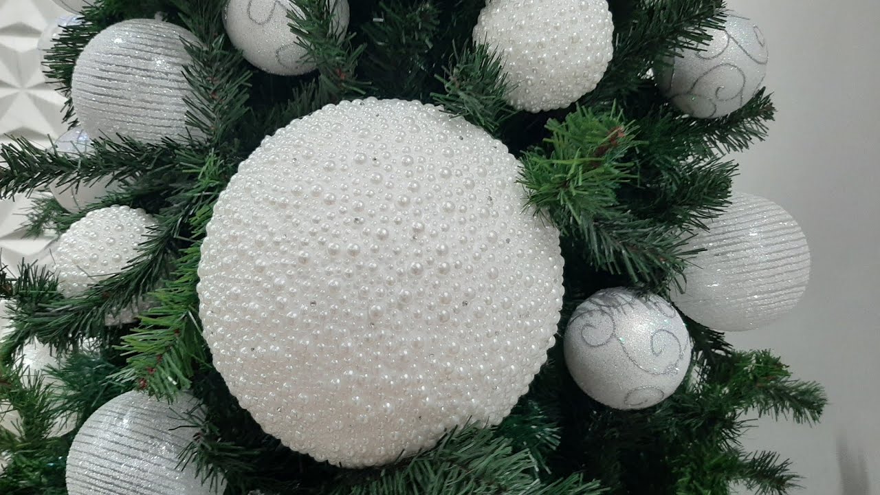 bola de natal de pérola