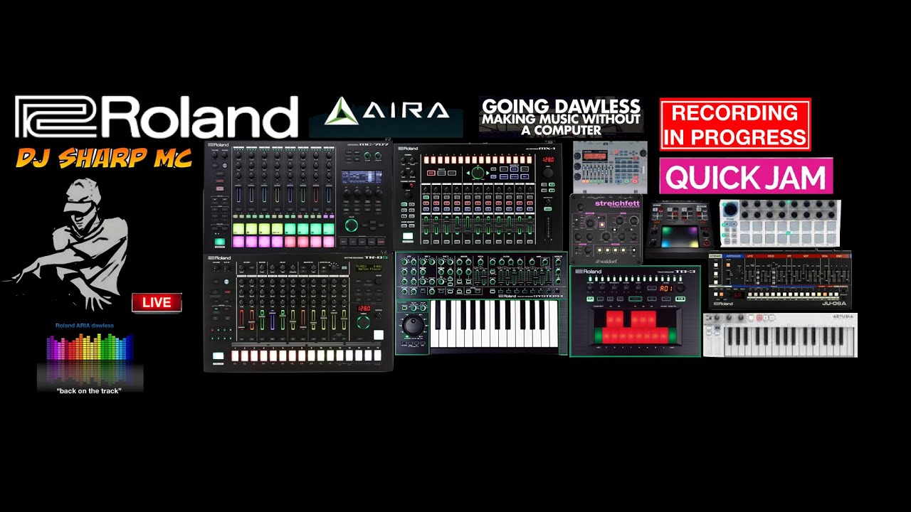 Mix 26 quick  jam &ldquo;A.M. beat&rdquo;- ultimate dawless Roland gear noodling  #DJ_SharpMC_Live