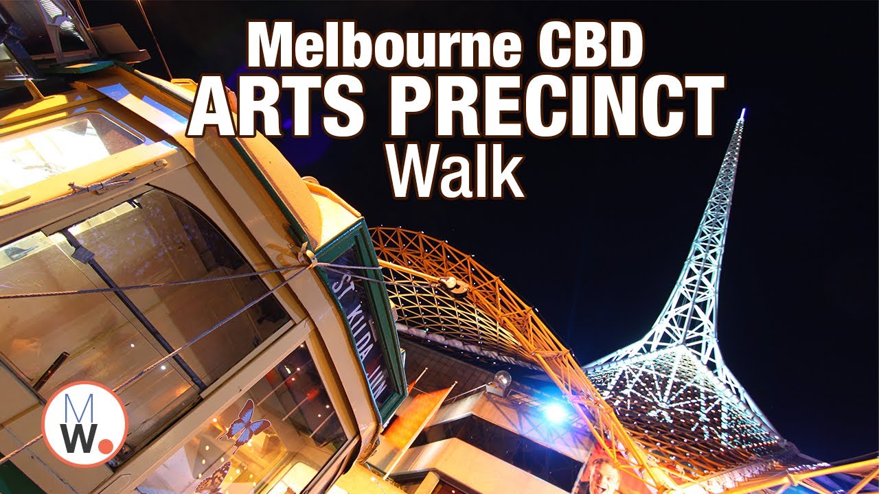 Melbourne CBD Arts Precinct Night Walk🚶‍♀️🌝【4k】