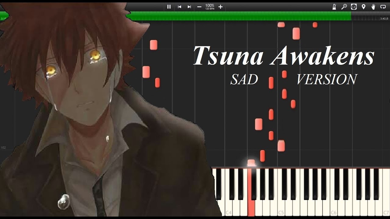 Katekyo Hitman Reborn! OST - Tsuna Awakens (Sad Version)  |  Synthesia