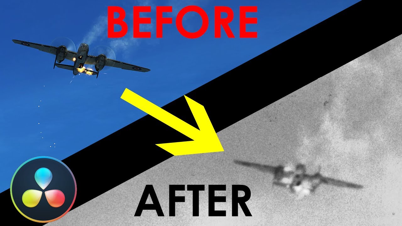 How to Apply a WWII Gun Cam Effect in Davinci Resolve on ANY Game (IL-2, War Thunder, DCS, etc)