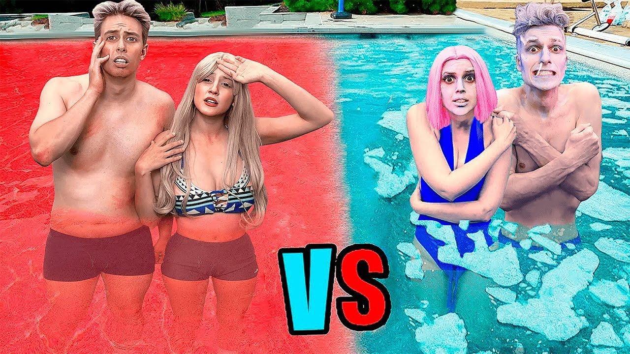 Coppia CALDA vs FREDDA Piscina Sfida!