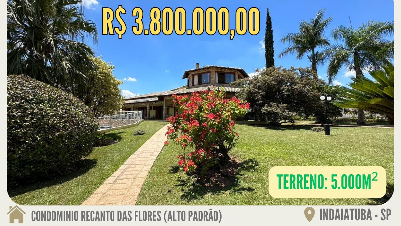 [VENDIDA!] Chácara a venda no condomínio Recanto das Flores (Indaiatuba-SP)🇧🇷