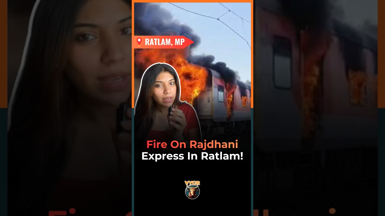 Пожар в поезде Rajdhani Express: паника из-за возгорания вагона с кондиционером в Мадхья-Прадеш 🚄...
