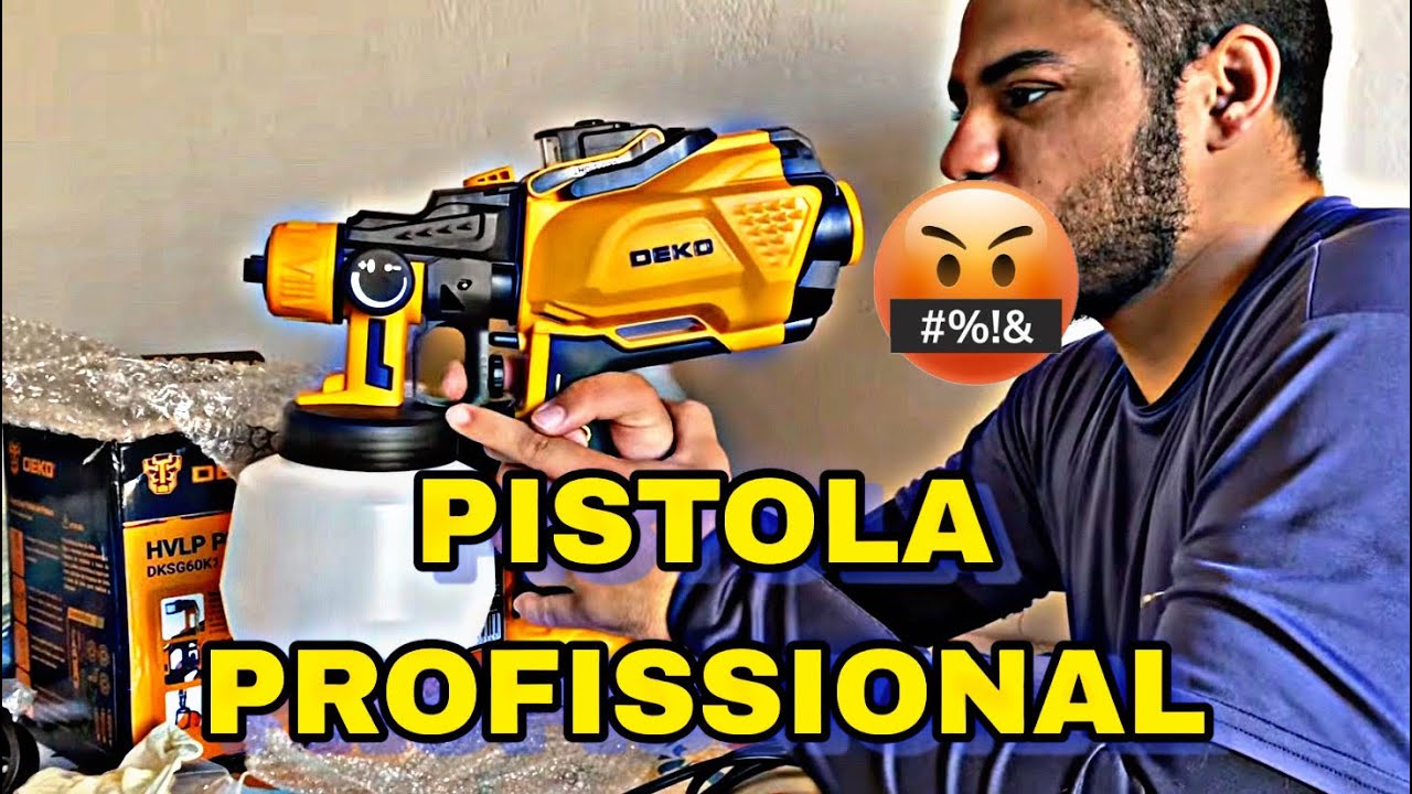 PISTOLA DE PINTURA PROFISSIONAL - DEKO DKSG60K1 HVLP PORTÁTIL