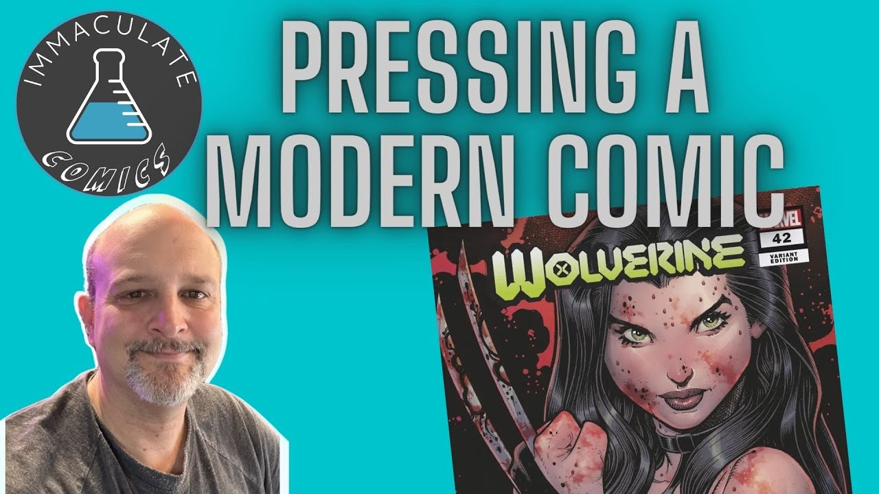 Pressing a modern comic book Art Adams Variant Cover of Wolverine 42