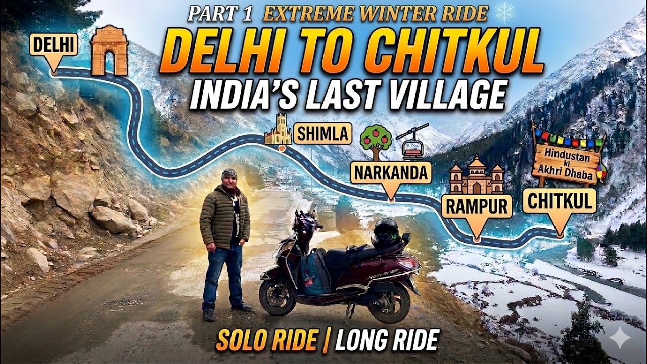 Ride To India's Last Village Chitkul 😎| TVS Jupiter 125 | Long Ride | Solo Ride