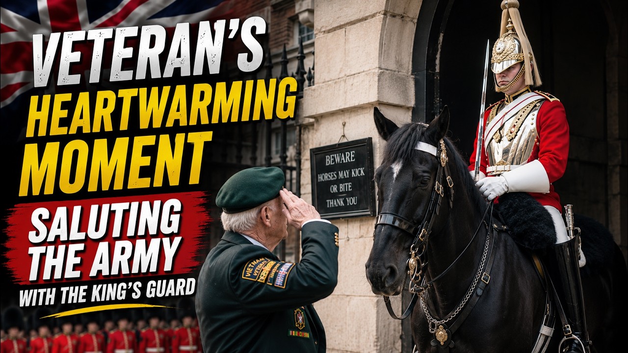 Veteran Salutes the King's Guard... Then Everyone Stops to Watch