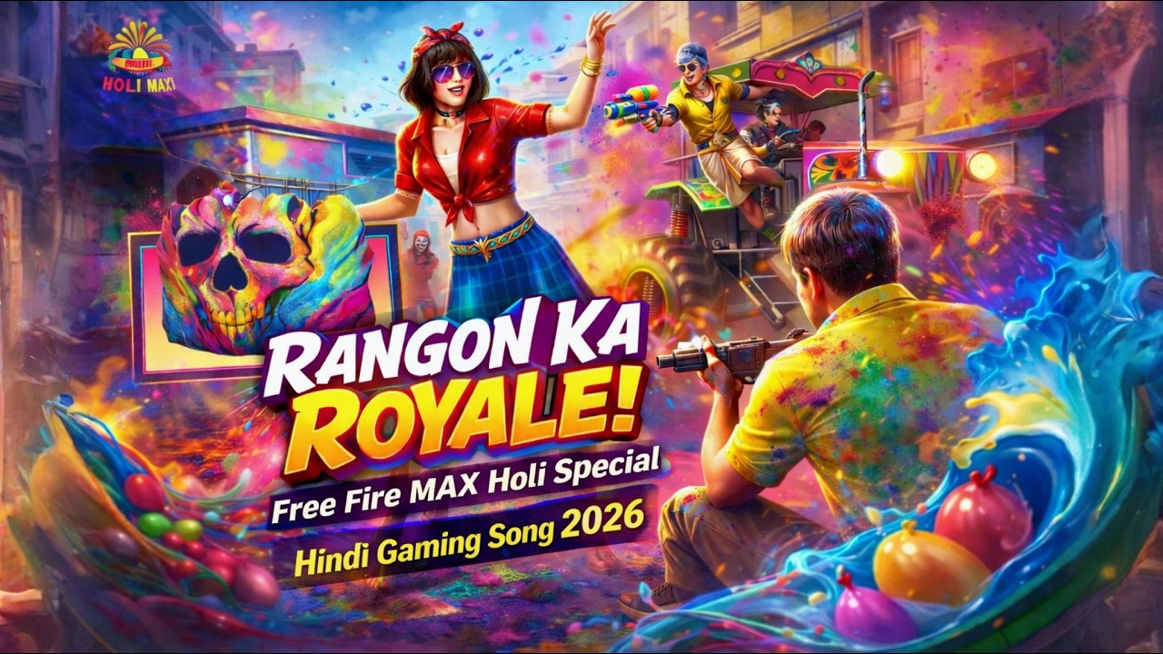 Rangon Ka Royale! 🔥 Free Fire MAX Holi Special | Hindi Gaming Song 2026