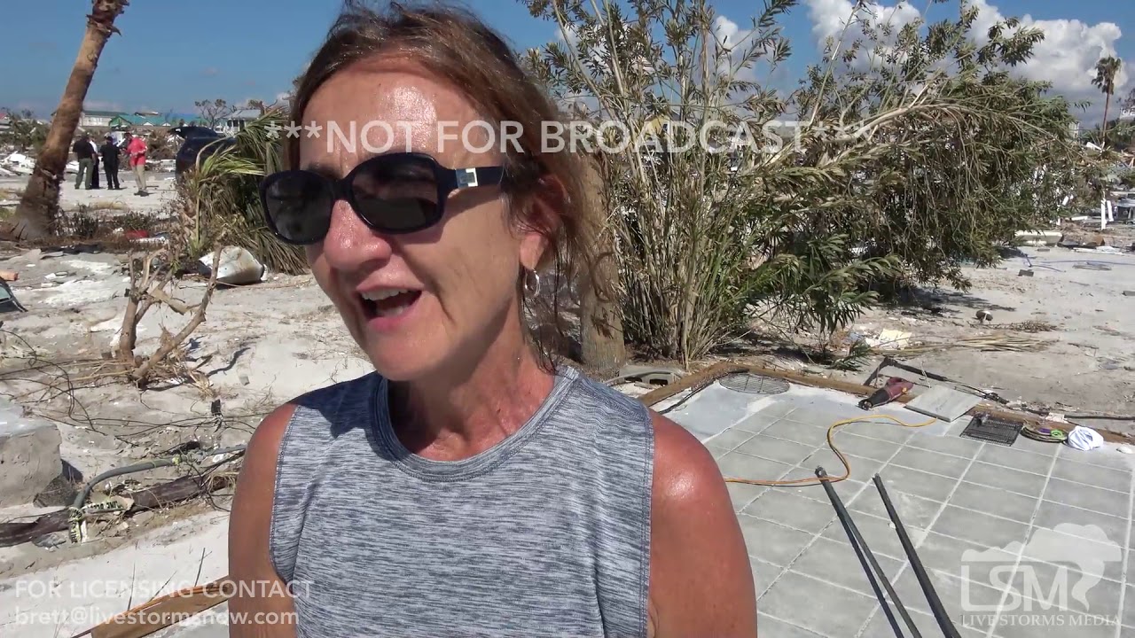10-16-2018 Mexico Beach, Fl Hurricane Michael homeowner talks about the home she lost, home slabbed