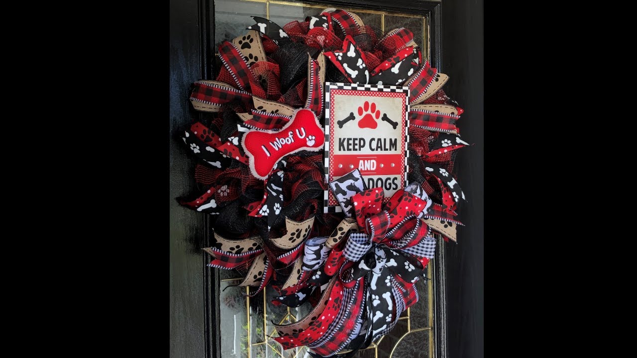 How to make a Dog Themed Wreath with Wreath Decor by Dawn