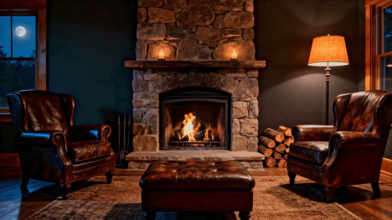 Warm Hearth Fireplace 🔥 | Natural Fire Sounds for Evening Unwinding (1 Hour)