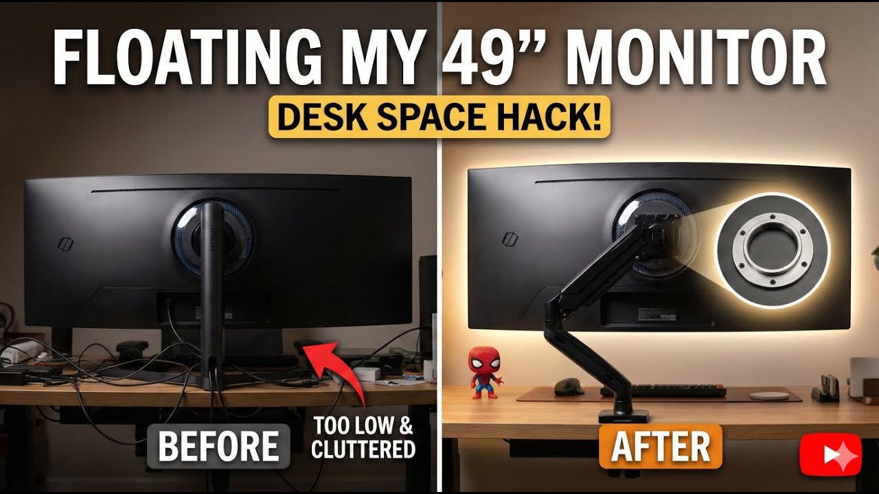 MOUNTING the 49” Samsung Odyssey G9 | The VESA Adapter Fix & Heavy Duty Arm Install (Director's Cut)