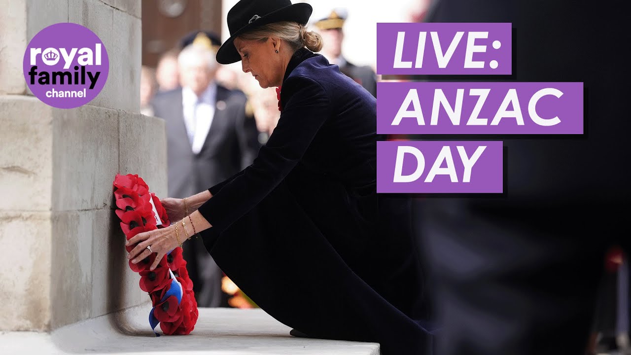 LIVE: Duchess Sophie Marks Anzac Day by Laying Wreath at the Cenotaph