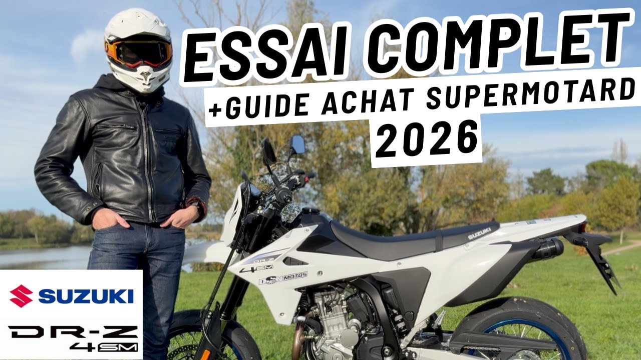 Suzuki DR-Z4SM : l’essai COMPLET + Guide achat supermotard 2026