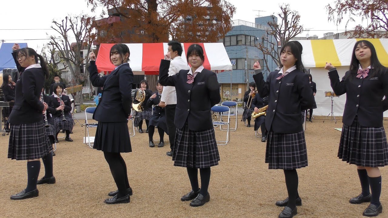 早鞆高等学校 吹奏楽部 唐戸だよ！全員集合 2022 （当日 雪/ちら）