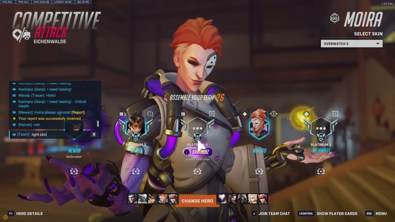 Moira Right Click Only Challenge -- Placement 7 Win 3 Loss