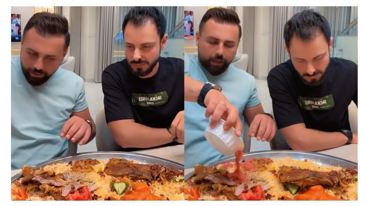 عصام ونور وصل الغداء عم نتغدى نحنا وعيلة ريتشو وننوش 🥰جبنا اطيب منسف 😋