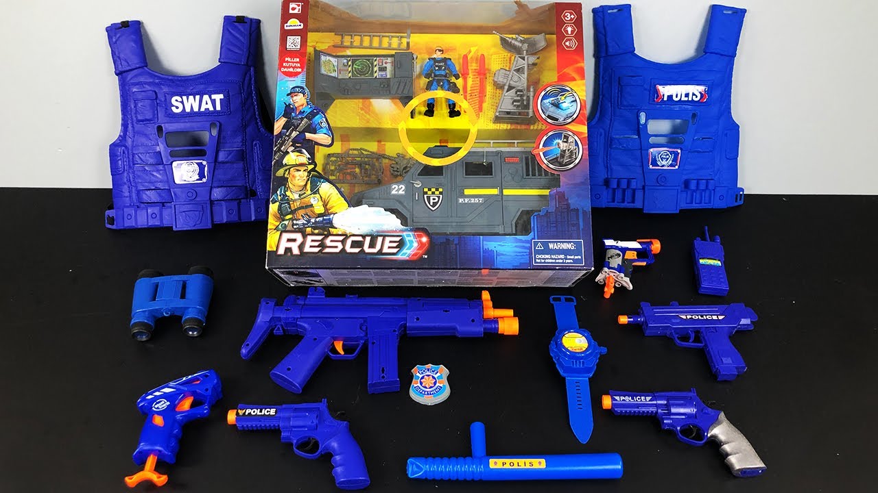 POLICE GUNS AND EQUIPMENTS