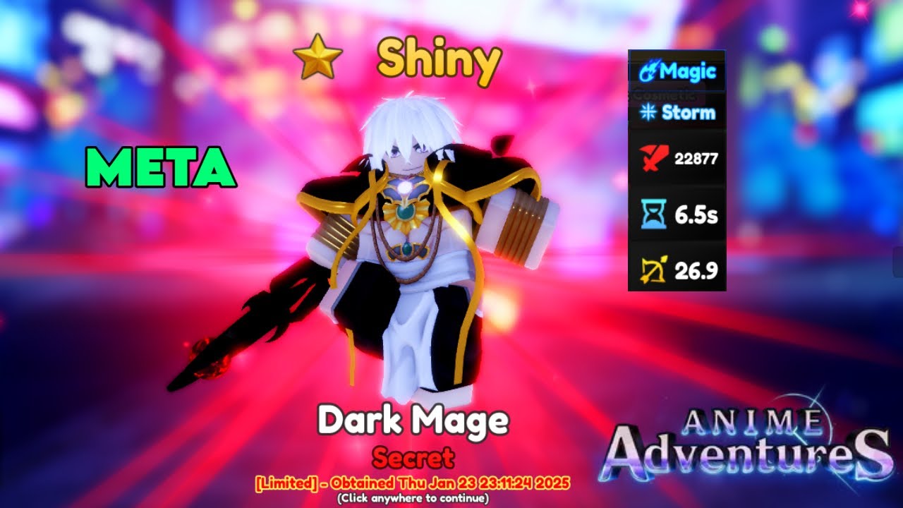 GETTING SHINY DARK MAGE IN ANIME ADVENTURES (funny moments)