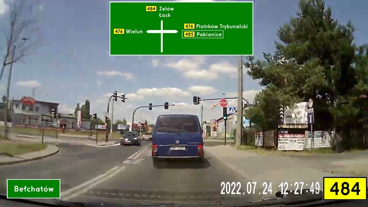 DW484, DW485: Kamieńsk - Bełchatów - Pabianice